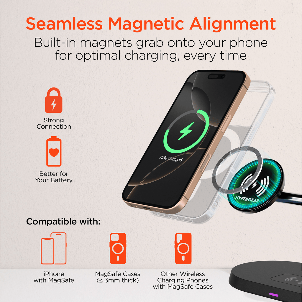 HyperGear MaxCharge Pro 3-in-1 Magsafe Charging Stand - Agenda365.com