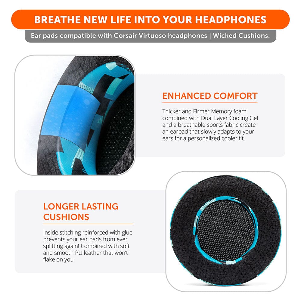 Corsair Virtuoso Earpads - WC FreeZe Cooling Gel - Agenda365.com