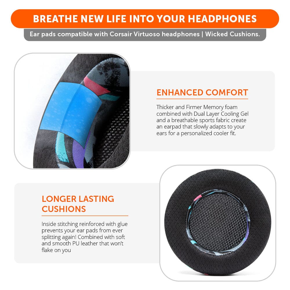 Corsair Virtuoso Earpads - WC FreeZe Cooling Gel - Agenda365.com