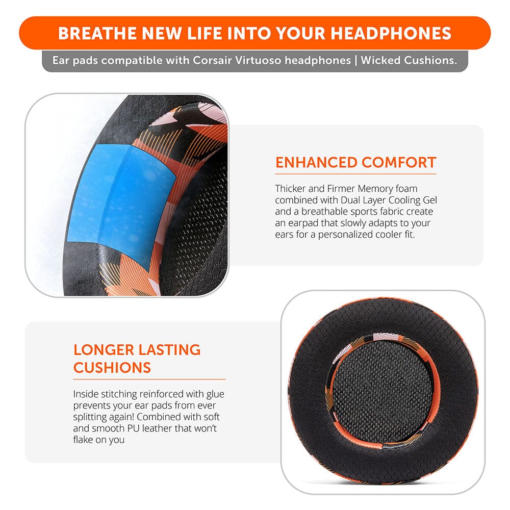 Corsair Virtuoso Earpads - WC FreeZe Cooling Gel - Agenda365.com