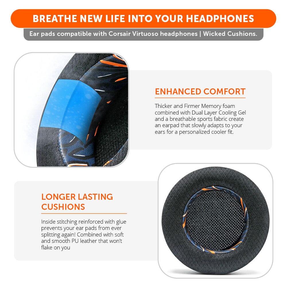 Corsair Virtuoso Earpads - WC FreeZe Cooling Gel - Agenda365.com