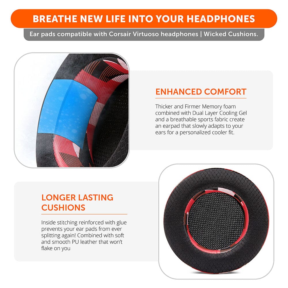 Corsair Virtuoso Earpads - WC FreeZe Cooling Gel - Agenda365.com