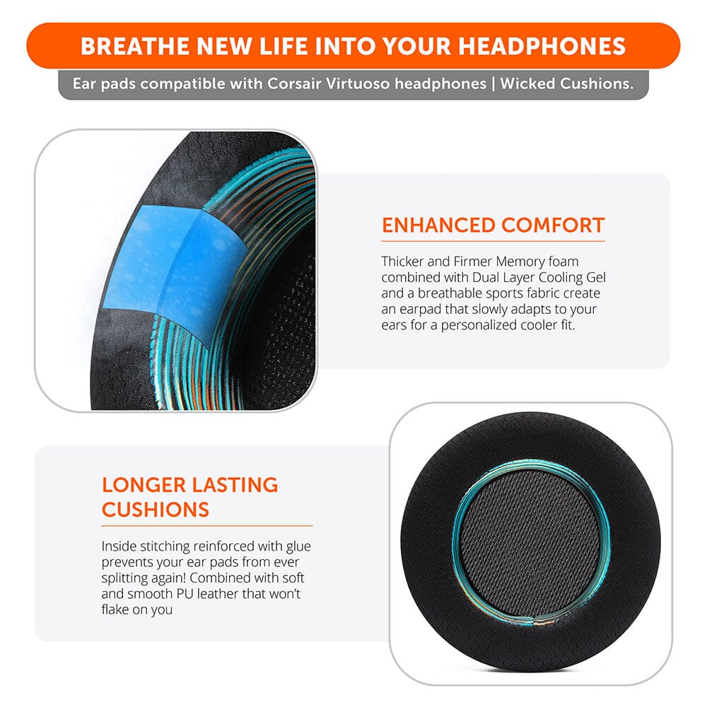 Corsair Virtuoso Earpads - WC FreeZe Cooling Gel - Agenda365.com