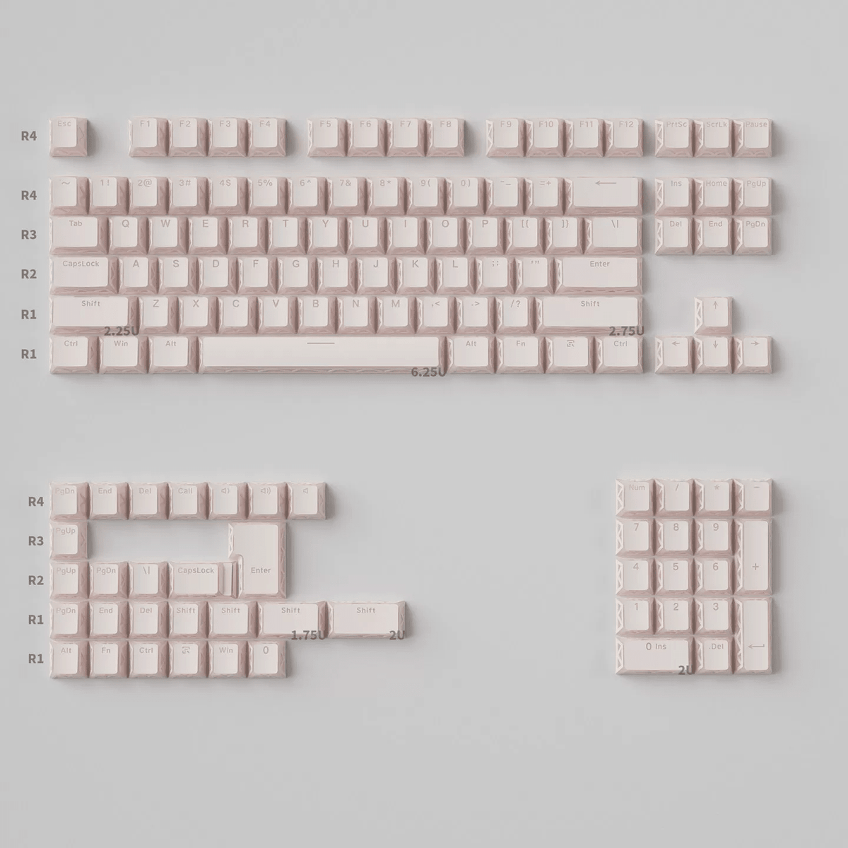 XVX PRISM Refraction Shine-Through Cherry Profile 130-Key PBT Keycap Set - Agenda365.com