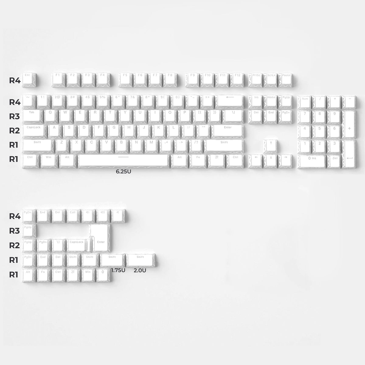 XVX PRISM Refraction Shine-Through Cherry Profile 130-Key PBT Keycap Set - Agenda365.com