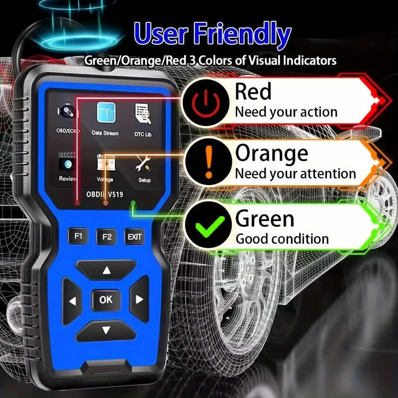 OBD2 Engine Diagnostic Tool – Universal Code Reader (Blue) - Agenda365.com