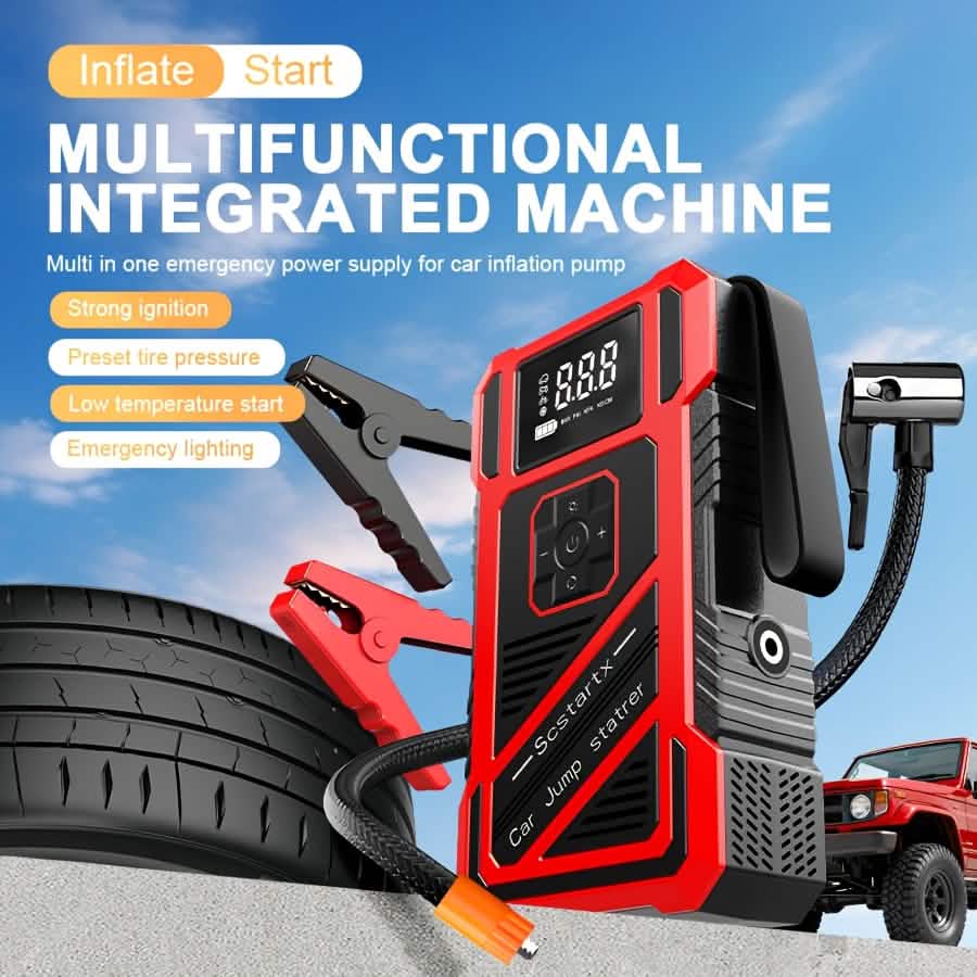 3000A 21V Car Jump Starter & 150PSI Tire Inflator 2-in-1 Portable Compressor - Agenda365.com