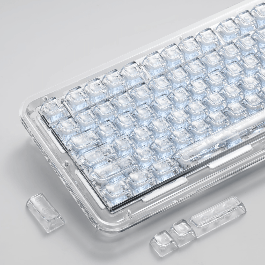 XVX Arctic Transparent SA Profile Double-Shot 128-Key PC Keycap Set - Agenda365.com