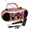 Naxa 7” Bluetooth TV DVD Boombox with Mic Rose Gold - Refurbished - Agenda365.com