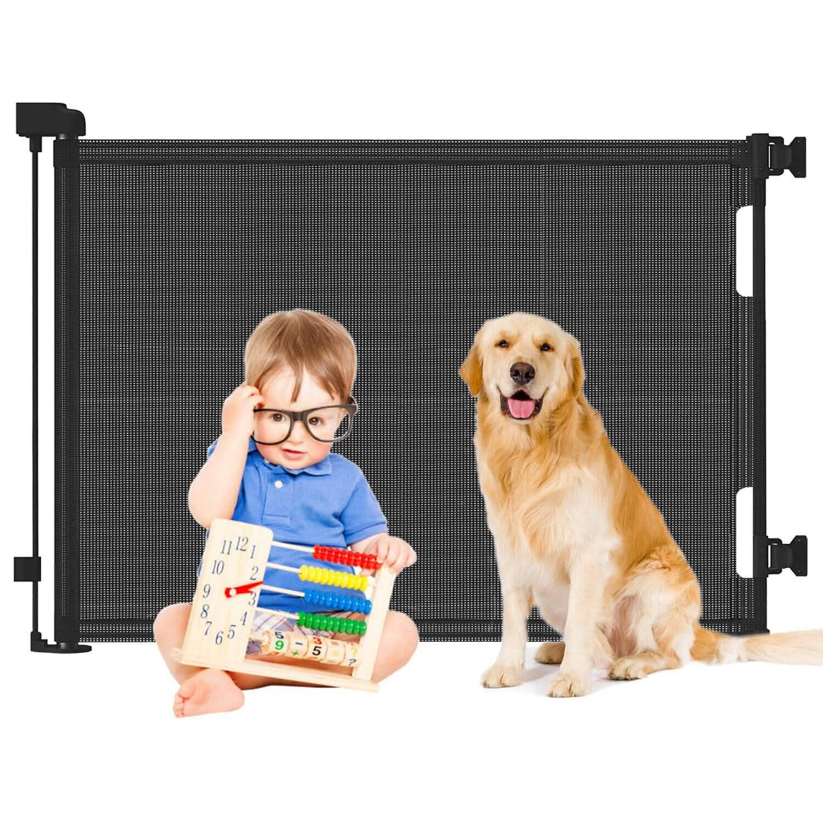 Extra Wide Child Safety Gate Retractable Door - Agenda365.com