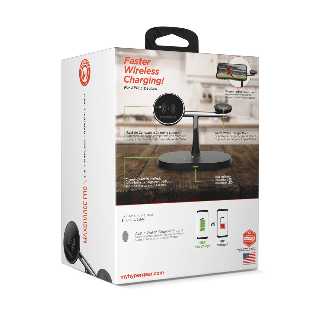 HyperGear MaxCharge Pro 3-in-1 Magsafe Charging Stand - Agenda365.com