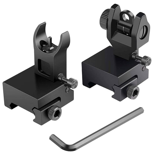 Flip Up Rear Front Aluminum Alloy Tactical Sight Set - Agenda365.com