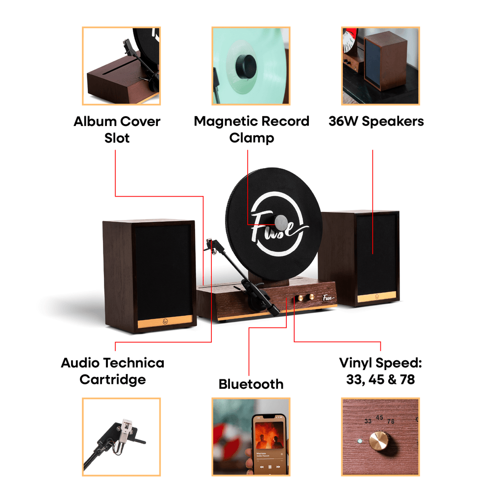 Fuse Audio GLD Vertical Vinyl Record Player - Agenda365.com