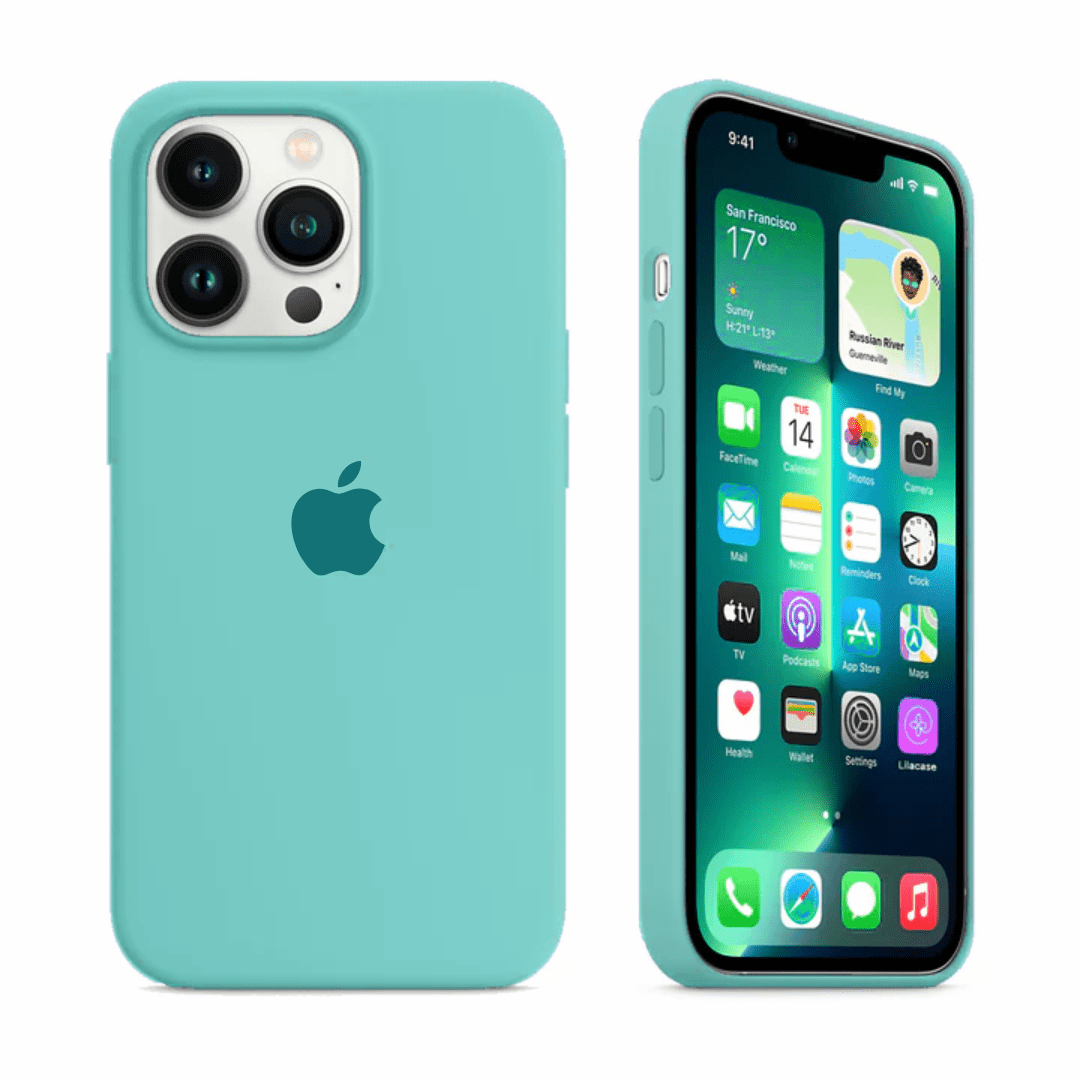 iPhone Silicone Case (Ice Sea Blue) - Agenda365.com