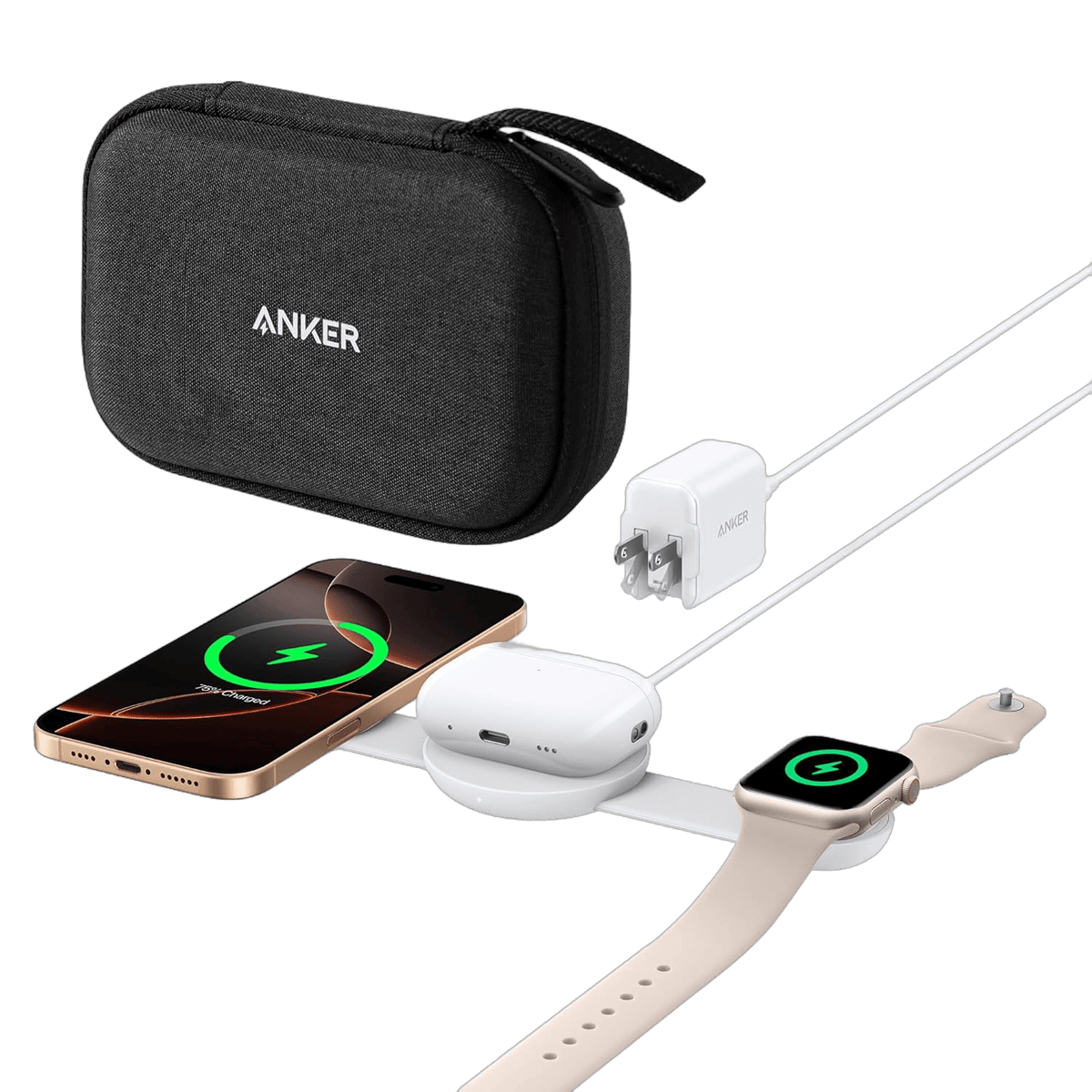 Anker MagGo Wireless Charging Station (3-in-1, Foldable Pad) - Agenda365.com