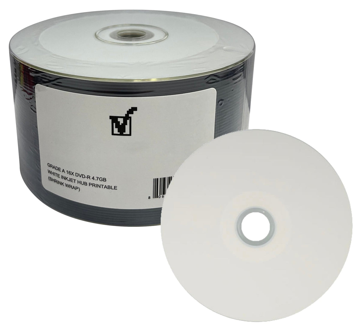 Grade A 16X DVD-R 4.7GB White Inkjet Hub Printable (Shrink Wrap) - Agenda365.com