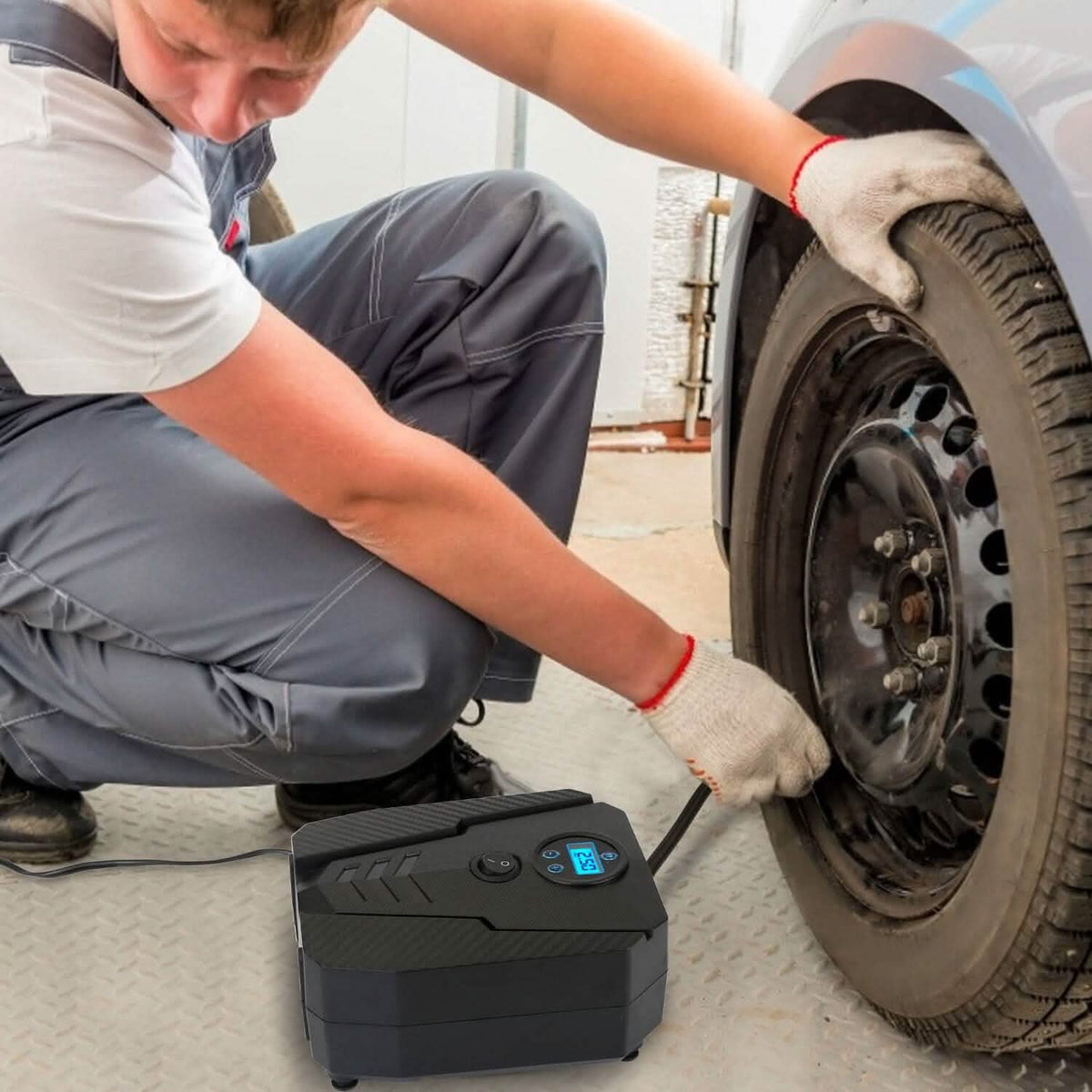 Portable Car Tire Inflator DC 12V Digital Car Air Pump Compressor - Agenda365.com