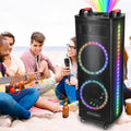 Portable Wireless Party Speaker Colorful Lights DJ PA System - Agenda365.com