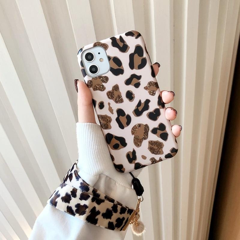 Leopard Print Lanyard iPhone Case - Agenda365.com