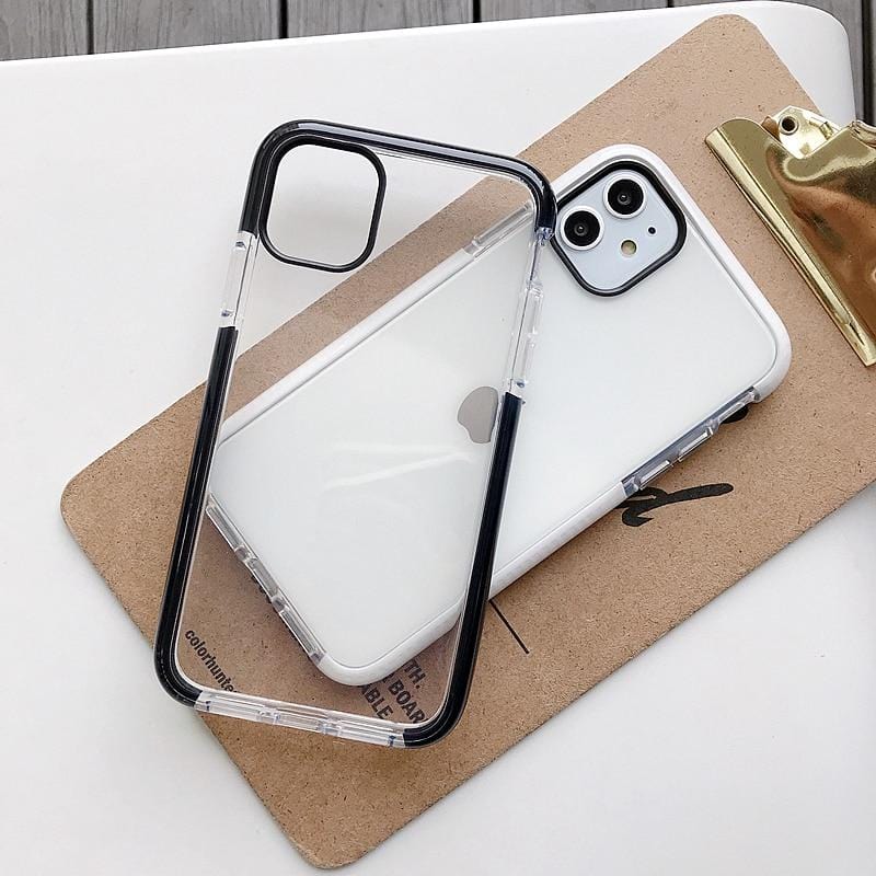 Solid Color Clear Shockproof iPhone Case - Agenda365.com
