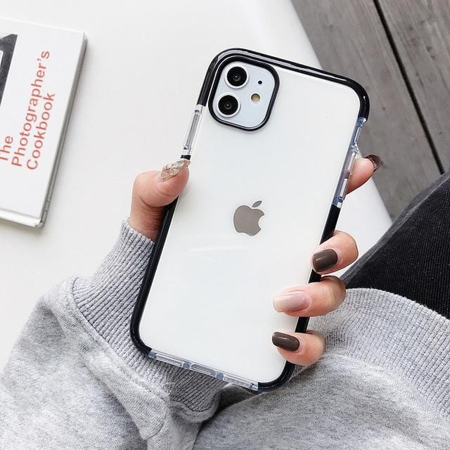 Solid Color Clear Shockproof iPhone Case - Agenda365.com
