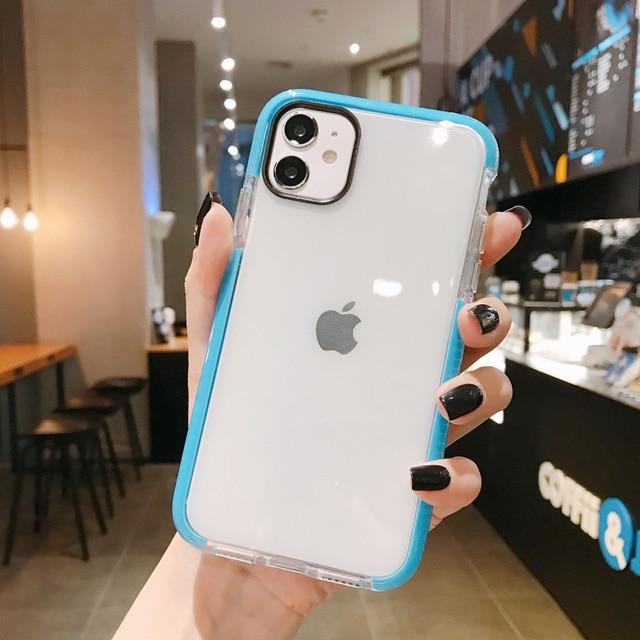 Solid Color Clear Shockproof iPhone Case - Agenda365.com