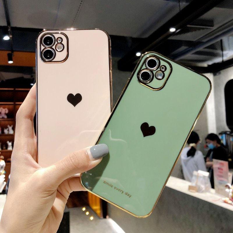Protective Electroplated Love Heart iPhone Case - Agenda365.com