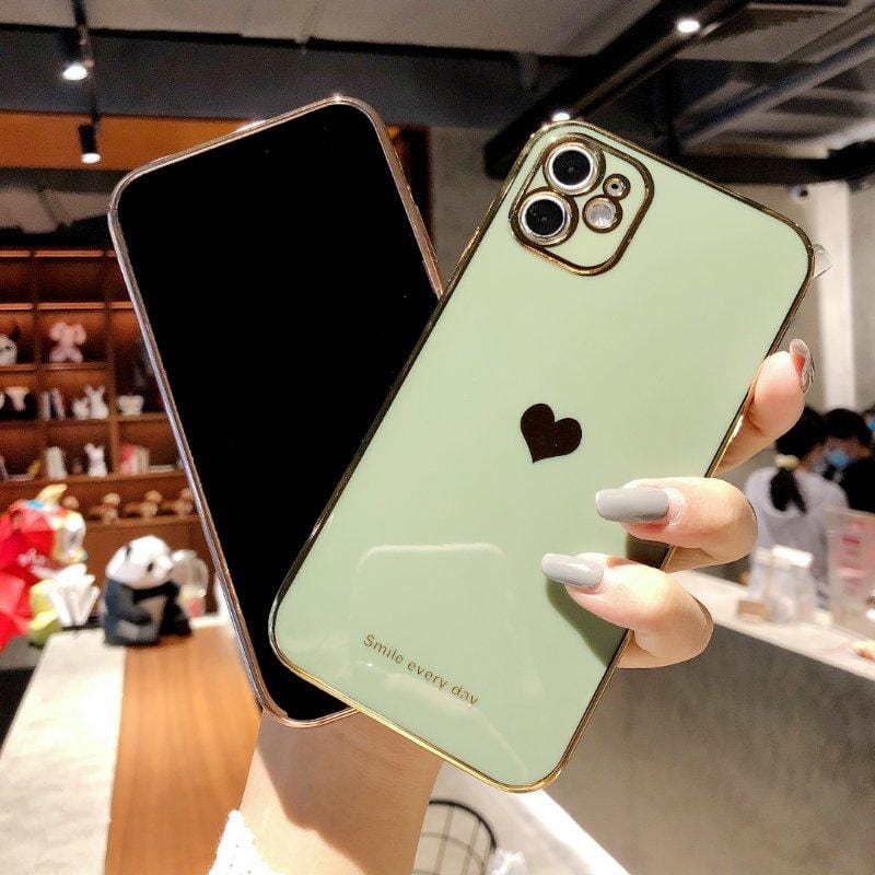Protective Electroplated Love Heart iPhone Case - Agenda365.com