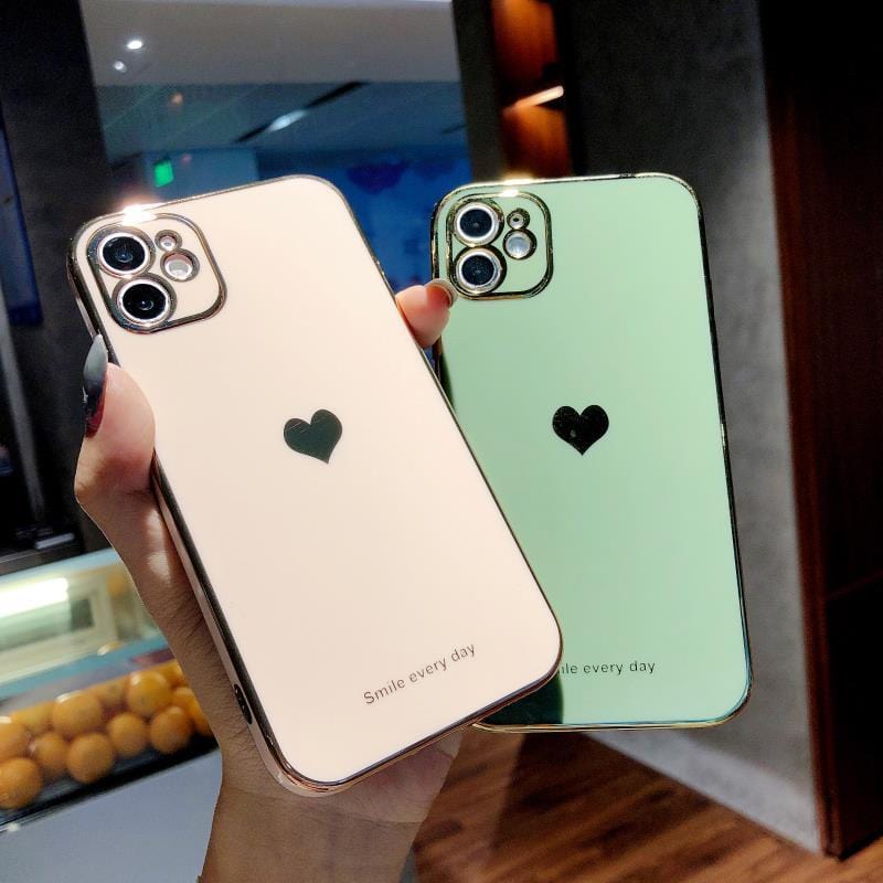 Protective Electroplated Love Heart iPhone Case - Agenda365.com
