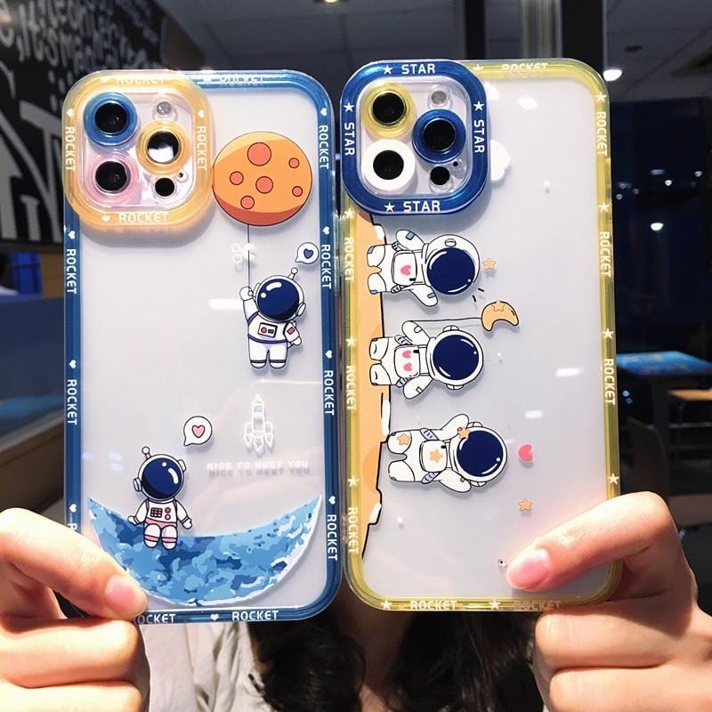 Shockproof Cartoon Astronaut iPhone Case - Agenda365.com