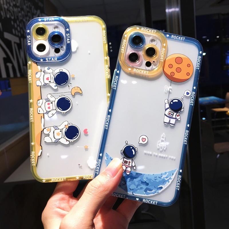 Shockproof Cartoon Astronaut iPhone Case - Agenda365.com