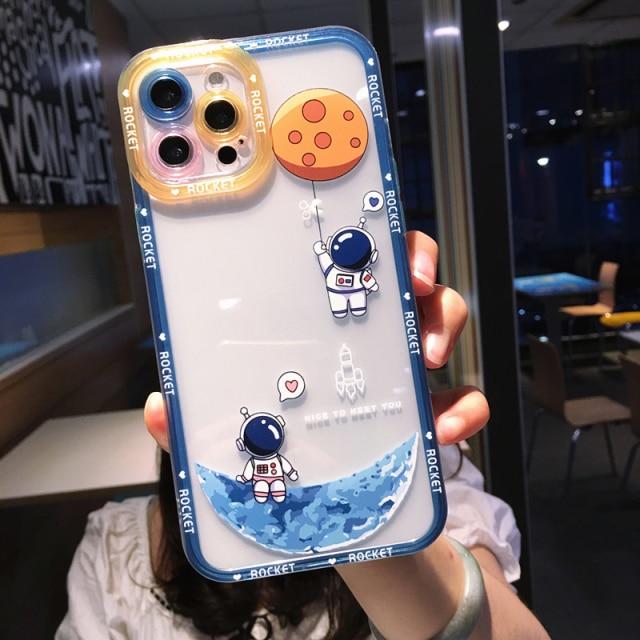Shockproof Cartoon Astronaut iPhone Case - Agenda365.com