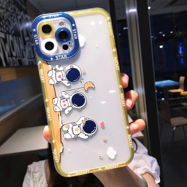Shockproof Cartoon Astronaut iPhone Case - Agenda365.com