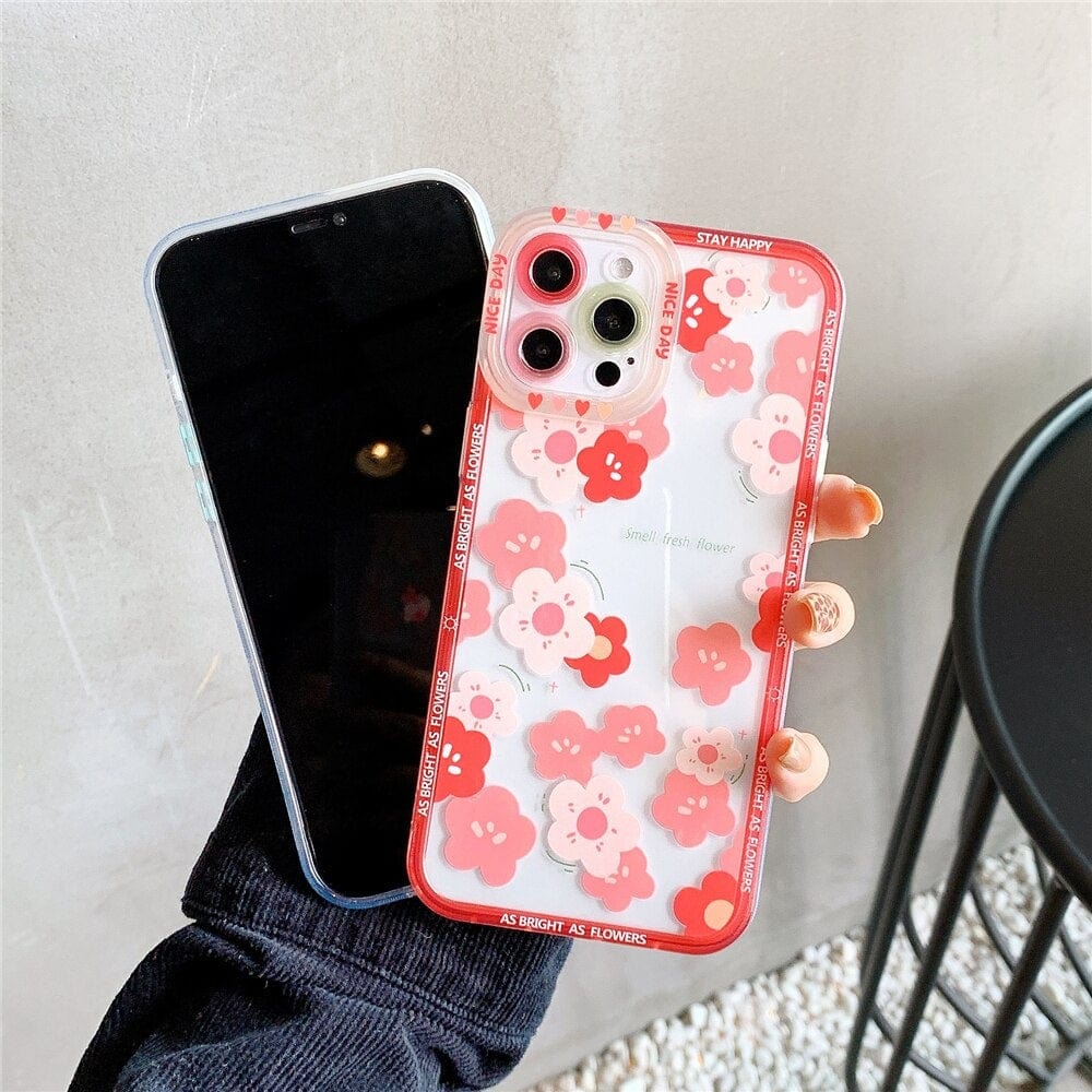 Transparent Fashion Flowers iPhone Case - Agenda365.com