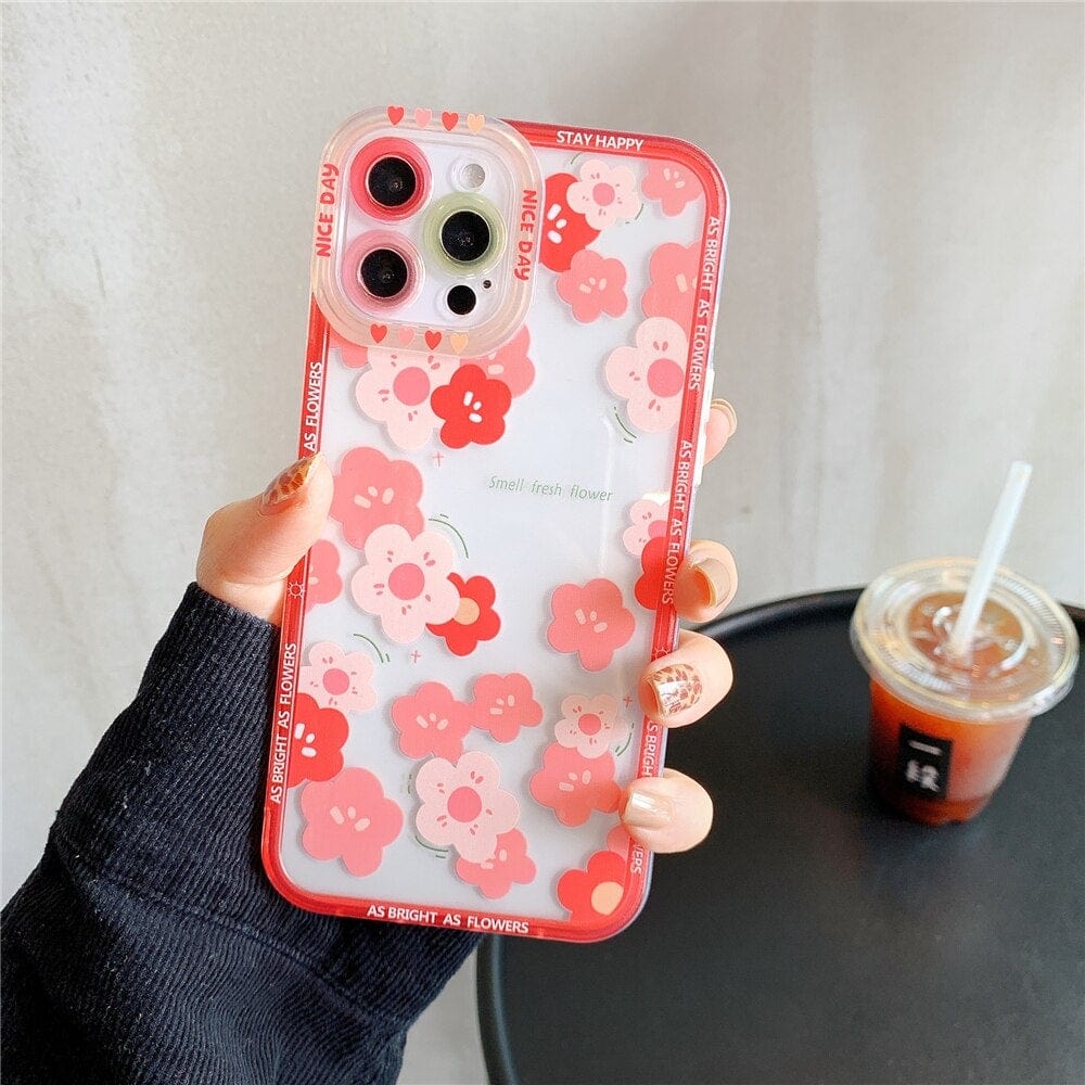 Transparent Fashion Flowers iPhone Case - Agenda365.com