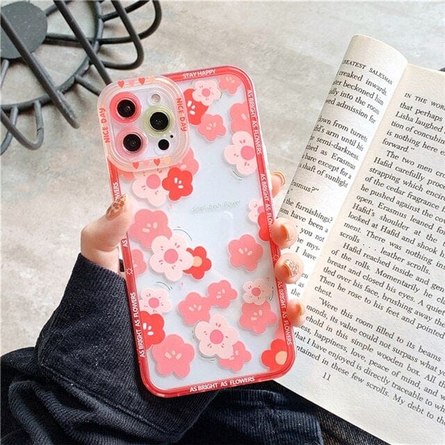 Transparent Fashion Flowers iPhone Case - Agenda365.com