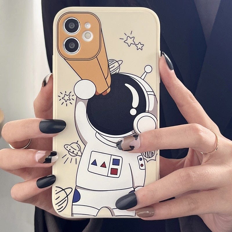 Cartoon Astronaut Planet iPhone Case - Agenda365.com