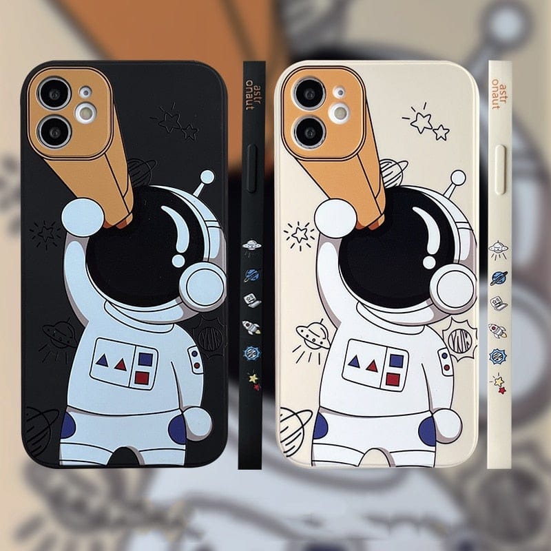 Cartoon Astronaut Planet iPhone Case - Agenda365.com