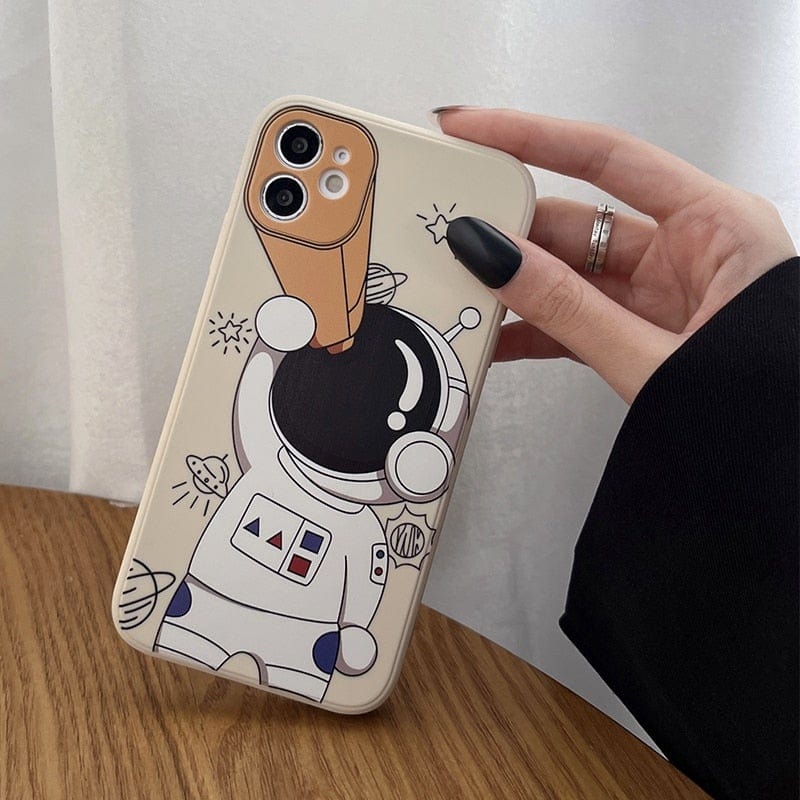 Cartoon Astronaut Planet iPhone Case - Agenda365.com