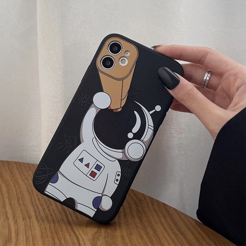 Cartoon Astronaut Planet iPhone Case - Agenda365.com