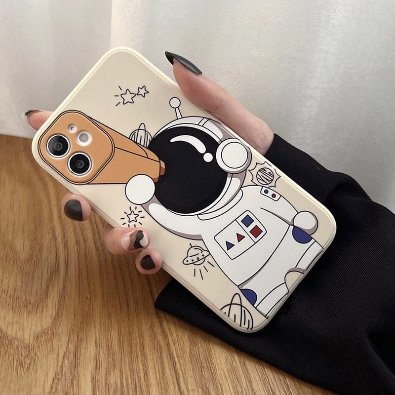 Cartoon Astronaut Planet iPhone Case - Agenda365.com