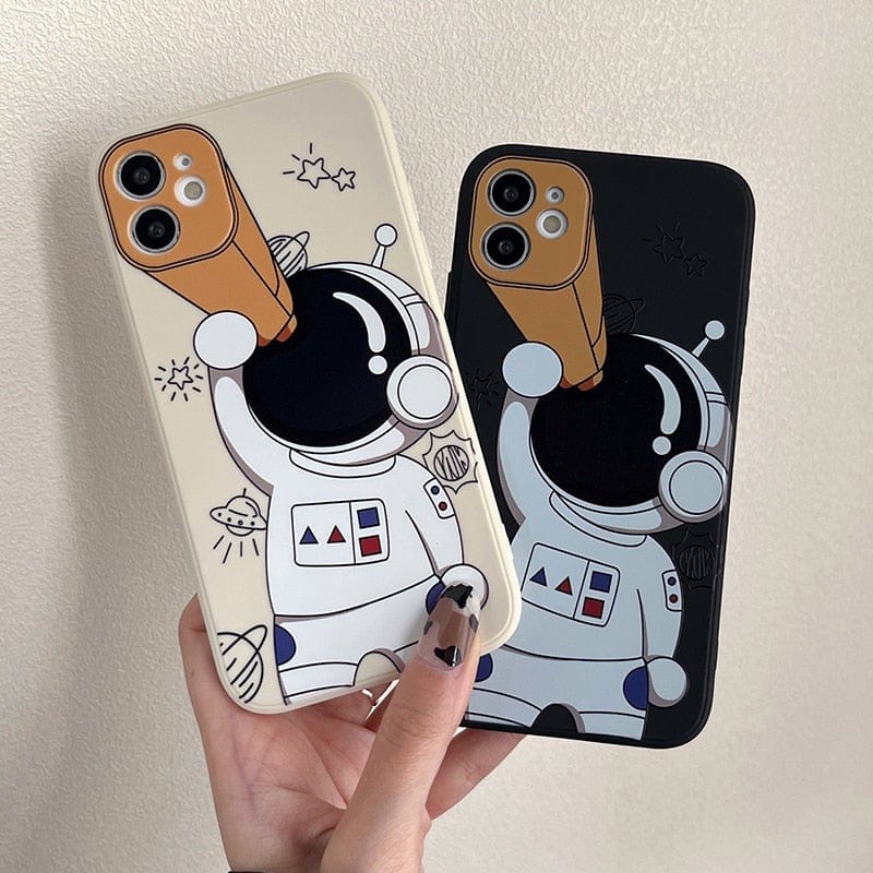 Cartoon Astronaut Planet iPhone Case - Agenda365.com