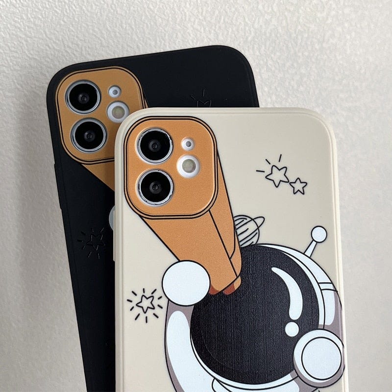 Cartoon Astronaut Planet iPhone Case - Agenda365.com