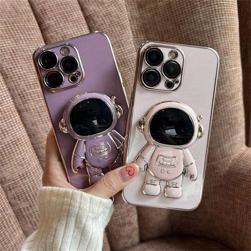 Electroplated Astronaut Folding iPhone Case - Agenda365.com