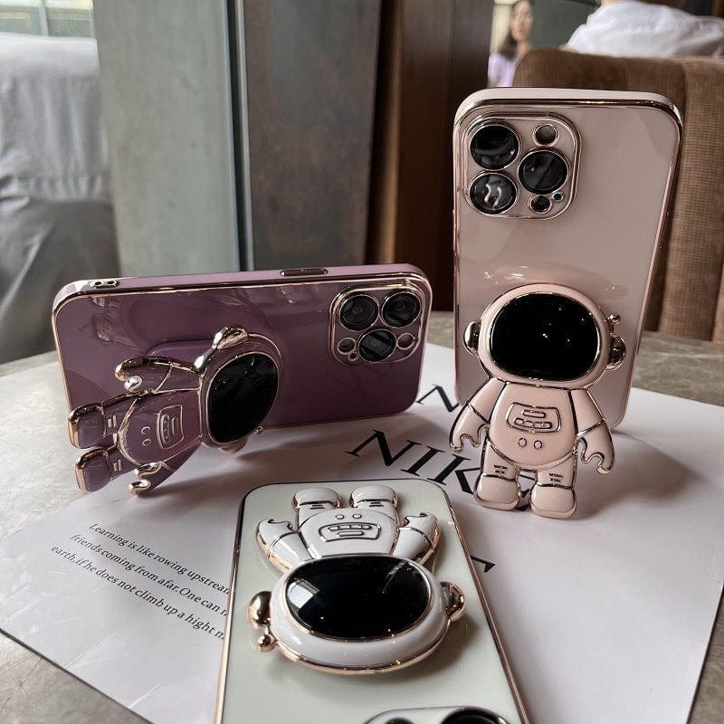 Electroplated Astronaut Folding iPhone Case - Agenda365.com