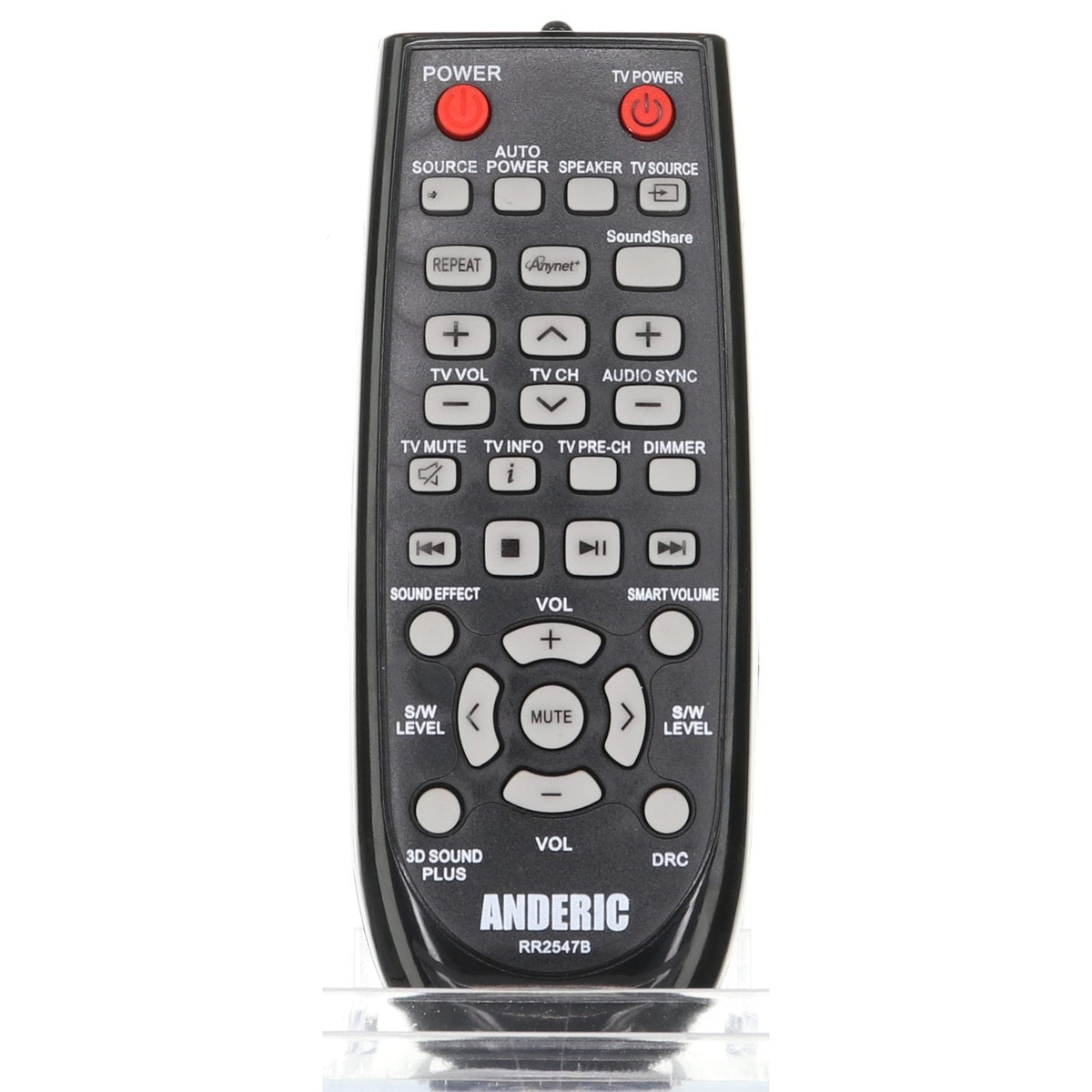 Anderic RR2547B Replacement Sound Bar Remote Control for Samsung AH59-02547B, AH59-02380A, AH59-02330A and Others - Agenda365.com
