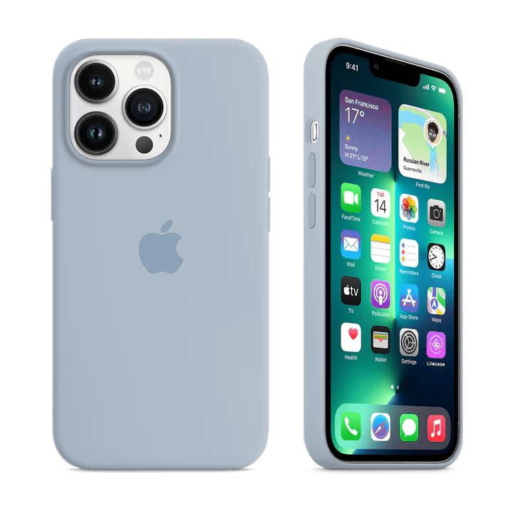 iPhone Silicone Case (Grey Blue) - Agenda365.com