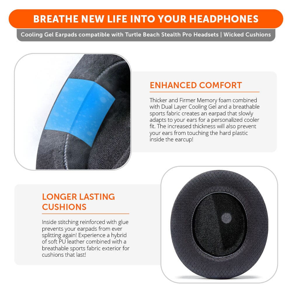 Turtle Beach Stealth Pro Earpads - WC FreeZe Cooling Gel - Agenda365.com