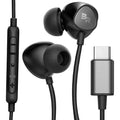 Type C Headphones, In-Ear Wired Earbuds with Microphone & Volume Control Mic Earphones - Agenda365.com