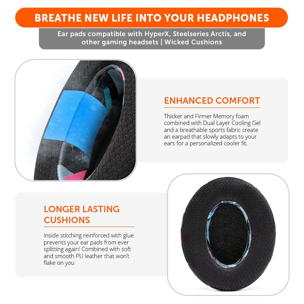 WC FreeZe - Hybrid Cooling Gel Infused Gaming Earpads - Agenda365.com